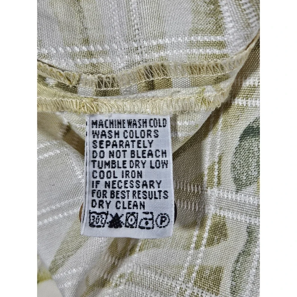 Tommy Bahama Relax Mens Medium Silk Tropical Hibiscus Palm Camp‎ Shirt Beige Tan